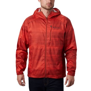 Columbia Flash Forward Windbreaker Print, Chamarras Rojos Para Hombre | 609427-ABZ